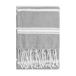 Colorido pareo de algodón y poliéster Pareo Fouta Mallorca color gris