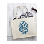 Bolsas de algodón con logo y laminado interior resistente 230 g/m2 Friday color beige imagen con logo