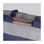 Bolsa de viaje serigrafiada de algodón con acabado vaquero Manhattan color azul tercera vista