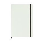 Libreta blanca con goma de color A5 hojas lisas White Colors color negro
