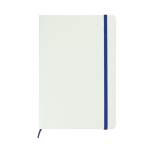 Libreta blanca con goma de color A5 hojas lisas White Colors color azul