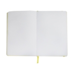 Libreta blanca con goma de color A5 hojas lisas White Colors color amarillo segunda vista