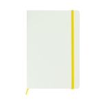 Libreta blanca con goma de color A5 hojas lisas White Colors color amarillo