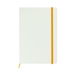 Libreta blanca con goma de color A5 hojas lisas White Colors color naranja