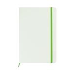 Libreta blanca con goma de color A5 hojas lisas White Colors color verde claro