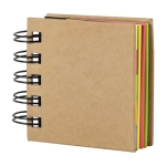 Bloc de notas de tapa dura con espiral y adhesivos de colores Spiral color natural primera vista