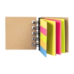 Bloc de notas de tapa dura con espiral y adhesivos de colores Spiral color natural
