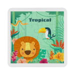 Puzle de cartón de 16 piezas para personalización en digital Piz color blanco