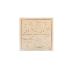 Puzzle publicitario de madera impreso con imagen WoodMate color madera
