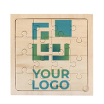 Puzzle publicitario de madera impreso con imagen WoodMate color madera vista principal