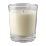 Vela con cera vegetal y parafina refinada en envase de cristal Home color transparente