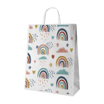 Bolsa para propaganda pequeña blanca de papel ecológico Eco Mall Mini color blanco