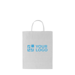 Bolsa para propaganda pequeña blanca de papel ecológico Eco Mall Mini color blanco vista principal