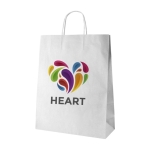 Bolsa para propaganda grande blanca de papel ecológico Eco Mall Large color blanco imagen con logo