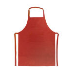 Delantales para publicidad de poliéster básico sin bolsillo 200 g/m2 color rojo
