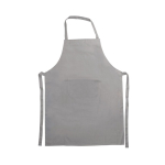 Delantales para publicidad de poliéster básico sin bolsillo 200 g/m2 color gris