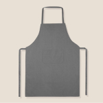 Delantales para publicidad de poliéster básico sin bolsillo 200 g/m2 color gris segunda vista