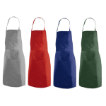 Delantales para publicidad de poliéster básico sin bolsillo 200 g/m2 color gris tercera vista