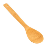 Cuchara para ensaladas personalizable de bambú natural color madera