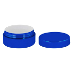 Bálsamo labial en tarrito con tapa y aroma a vainilla con SPF15 color azul