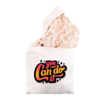 Bolsa de malla de algodón orgánico 100 g/m2 de malla Organic Cotton color beige cuarta vista