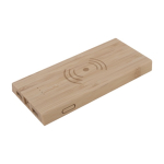 Powerbank inalámbrico personalizado de bambú 5.000 mAh color madera