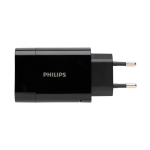 Adaptador Philips de pared de 30 W para carga ultrarrápida color negro tercera vista