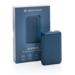 Batería externa carga rápida, hasta 3 dispositivos, 10.000 mAh Alameda color azul vista con caja