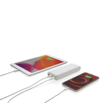 Powerbank de larga duración y carga rápidas de 20.000 mAh Pasadena color blanco cuarta vista