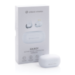 Auriculares intraaurales de calidad sin ruido y control táctil Gilroy color blanco vista con caja