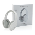 Auriculares inalámbricos de gran duración y botón de graves Belmont color blanco vista con caja