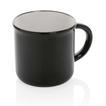 Taza de cerámica vintage de dos colores de 280ml Basic Bicolor color negro