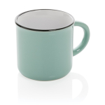 Taza de cerámica vintage de dos colores de 280ml Basic Bicolor color verde menta