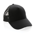 Gorra tipo camionero sostenible de algodón con rejilla Eco Mesh color negro séptima vista