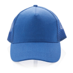 Gorra tipo camionero sostenible de algodón con rejilla Eco Mesh color azul segunda vista