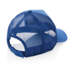 Gorra tipo camionero sostenible de algodón con rejilla Eco Mesh color azul quinta vista