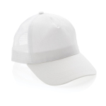 Gorra tipo camionero sostenible de algodón con rejilla Eco Mesh color blanco séptima vista