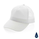 Gorra tipo camionero sostenible de algodón con rejilla Eco Mesh color blanco octava vista