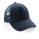 Gorra tipo camionero sostenible de algodón con rejilla Eco Mesh color azul marino séptima vista