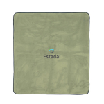 Manta de picnic plegable de RPET repelente al agua con logo Coating color verde oscuro segunda vista con logo