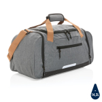 Bolsa de viaje de poliéster reciclado con estilo urbano Urban Outdoor color gris oscuro