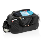 Bolsa de viaje y deportiva reciclada con gran abertura Swiss Peak color negro sexta vista