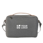 Maletín personalizado de diseño minimalista ecológico 15.6 Exclusive color gris oscuro vista de impresión