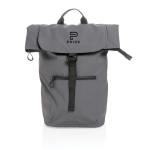 Mochila impermeable para PC portátil de 15,6'' WaterResistant color gris oscuro vista con logo