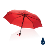 Paraguas pequeño plegable antiviento fabricado con RPET Ø97 Windproof color rojo