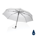 Paraguas pequeño plegable antiviento fabricado con RPET Ø97 Windproof color blanco