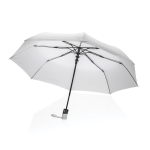 Paraguas pequeño plegable antiviento fabricado con RPET Ø97 Windproof color blanco séptima vista