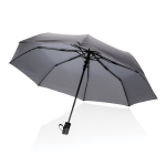 Paraguas pequeño plegable antiviento fabricado con RPET Ø97 Windproof color gris oscuro séptima vista