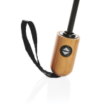 Paraguas pequeño con cierre y apertura automáticos antiviento Ø94 RPET color negro cuarta vista