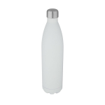 Botella térmica grande de acero inoxidable con logo 1L Térmica Cove color blanco